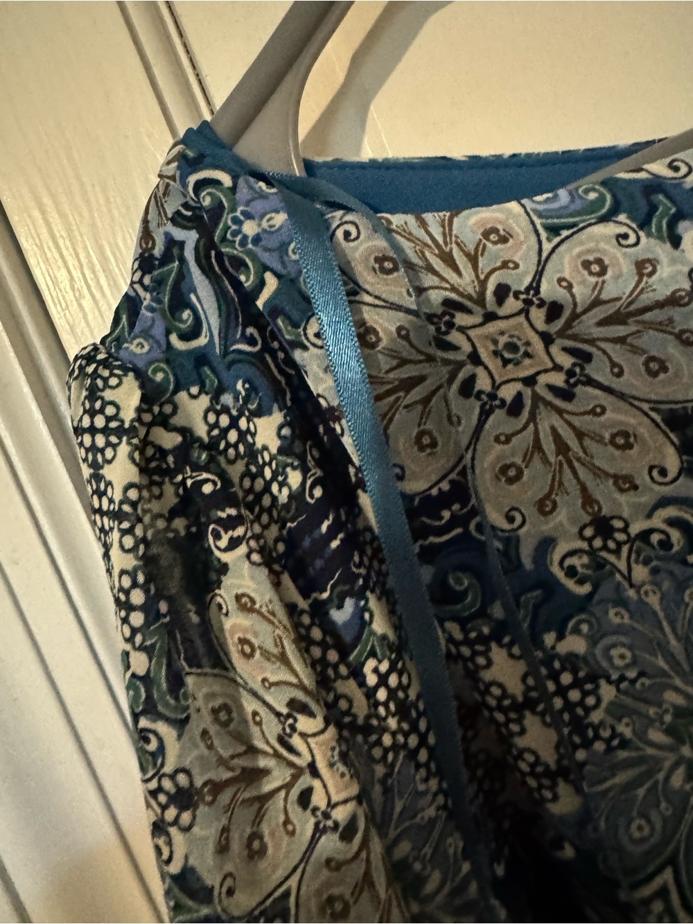 NWT Stunning Jessica Howard Blue Medallion Print Bell Sleeve Midi Dress Size 16 - Picture 8 of 10